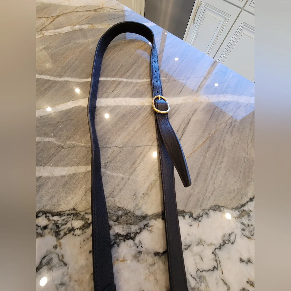 GUCCI authentic L deerskin leather hip shoulder bag, dark brown, bamboo close - Picture 4 of 16